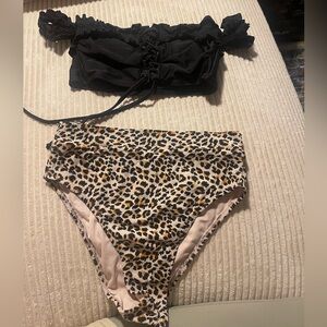 Cheetah print two piece